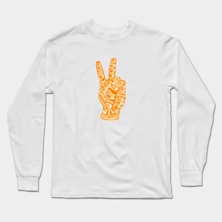 Love and peace. Stop war and racism Long Sleeve T-Shirt